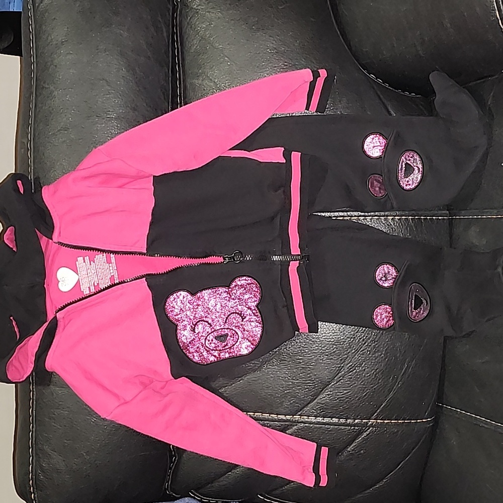 Pink & Black Bear Sweatsuit